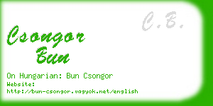 csongor bun business card